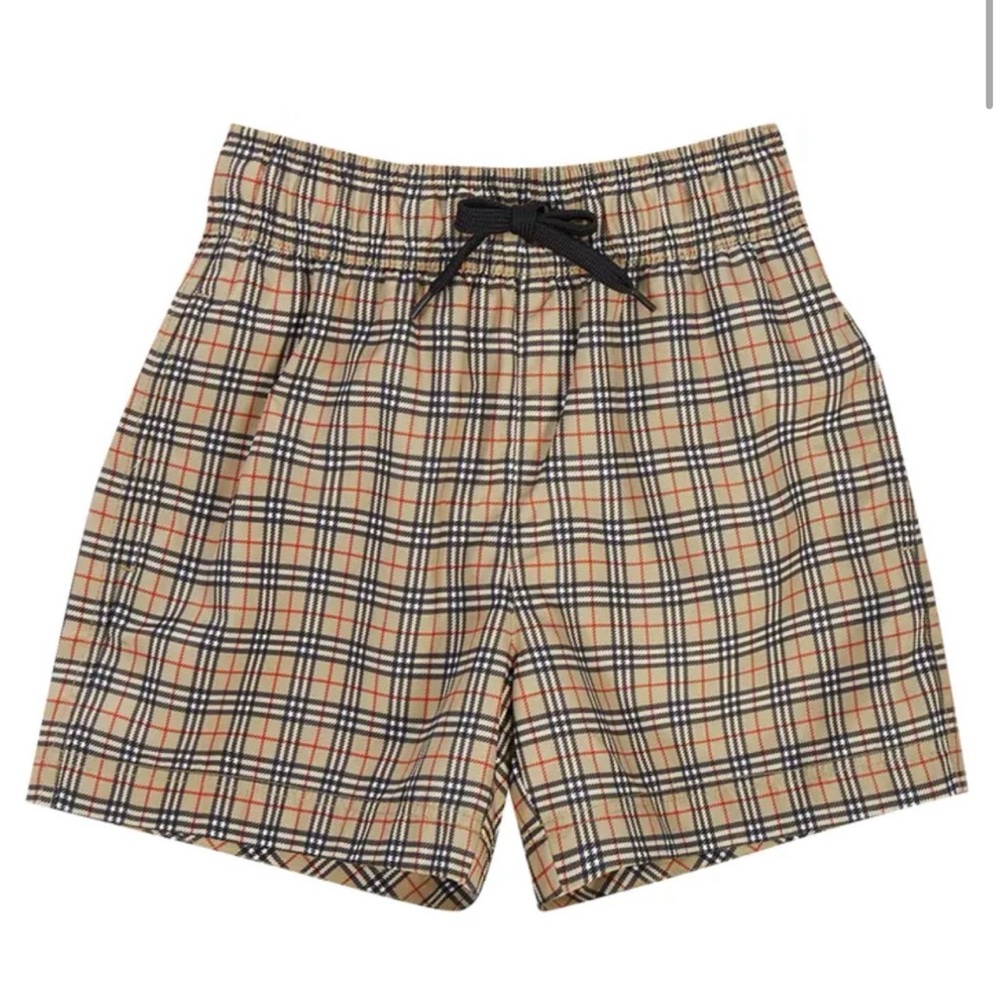 Burberry Kids Plaid Shorts - Beige and Black